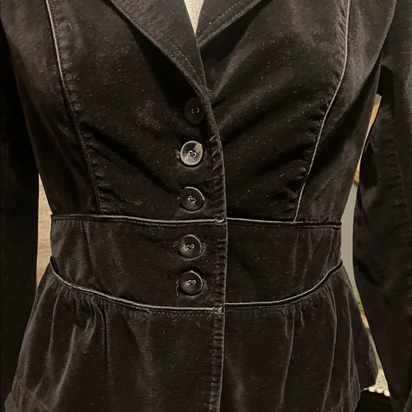Ann Taylor Black Velvet Women's Blazer - Picture 2 of 5
